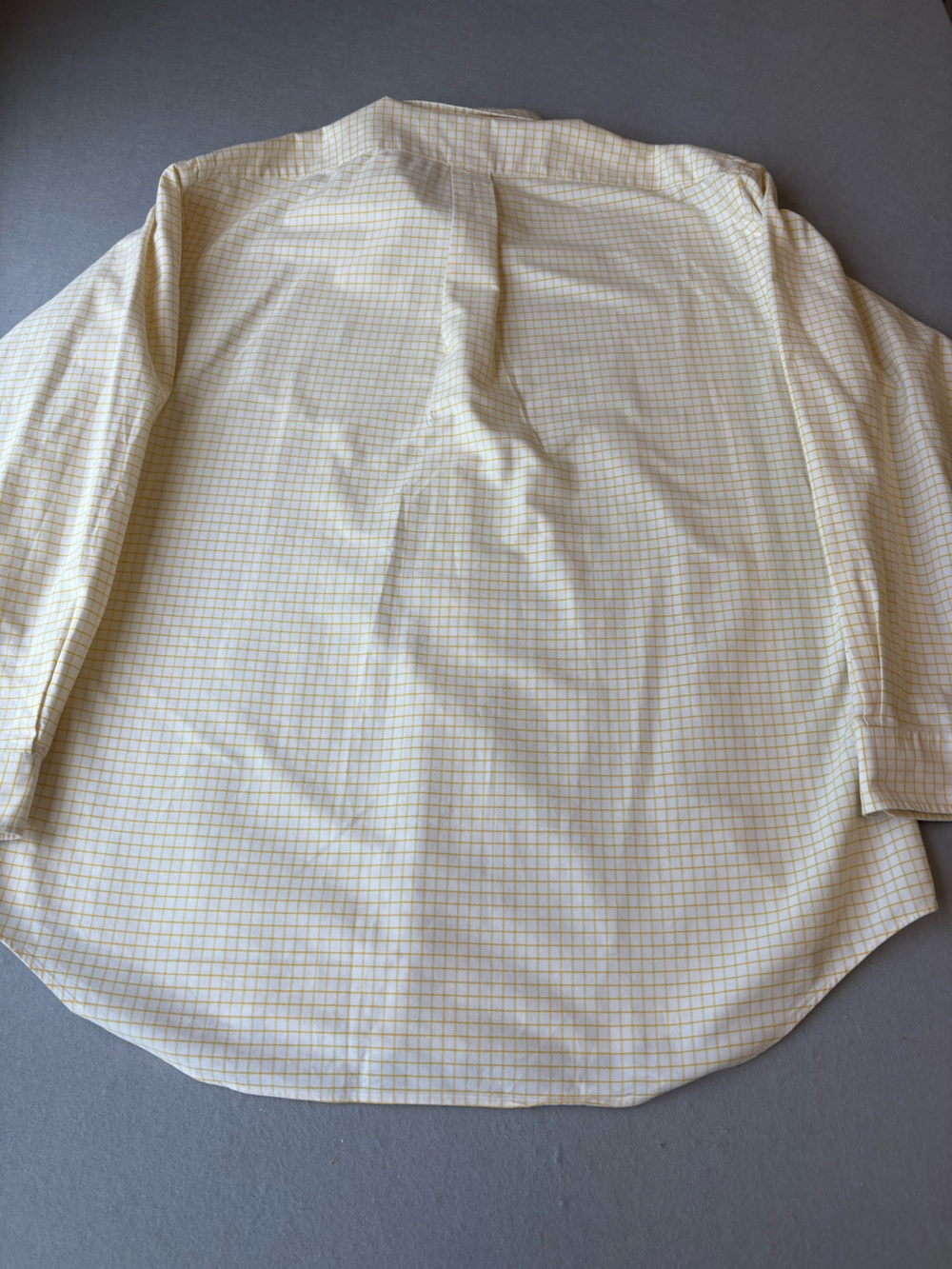 Ralph Lauren Men’s Yellow Windowpane Button-Down Shirt Blake 100% Cotton sz L - Picture 8 of 8